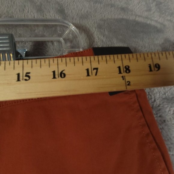 Treasure & Bond Womens‎ Chino Shorts Rust Stretch Slim Fit High Rise XL New - Picture 3 of 12
